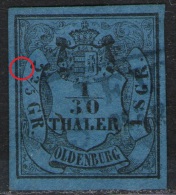 Jever 5. MAR. Auf 1/10 Thaler Blau - Oldenburg Nr. 2 IV - Pracht - Oldenbourg