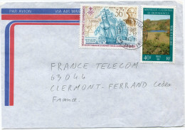 NOUVELLE-CALEDONIE LETTRE PAR AVION DEPART MONT DORE AN. 1  21-2-1989 POUR LA FRANCE - Storia Postale