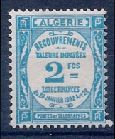 ALGERIE - TAXE 20  2F NEUF CHARNIERE MLH - Postage Due