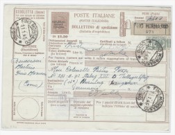 Bollettino RSI 12,50 Lire (P. 74) Racc. Da Fino Mornasco 11/01/45 Per Germania (Stalag XIII), Affr. Con P. Postali 2 L. - Pacchi Postali