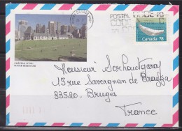 = Enveloppe Illustrée Canada 28.V.1990 Timbre Baleine Flamme Le Code Postal - Sobres Conmemorativos