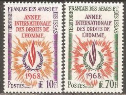 Afars And Issas 1968 Mi# 16-17 ** MNH - International Human Rights Year - Nuovi