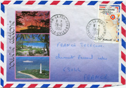 NOUVELLE-CALEDONIE LETTRE PAR AVION DEPART LA FOA 28-6-1990 POUR LA FRANCE - Covers & Documents