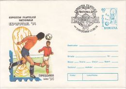 34451- USA'94 SOCCER WORLD CUP, COVER STATIONERY, 1994, ROMANIA - 1994 – États-Unis