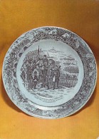 34485- PAINTED PORCELAIN PLATE, OSMAN PASHA'S CAPITULATION AT PLEVNA - Cartes Porcelaine