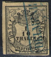 Delmenhorst Auf 1/10 Thaler Gelb - Oldenburg Nr. 4 A - Pracht - Oldenburg