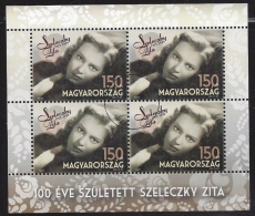 HUNGARY - 2015. SPECIMEN - Minisheet - Zita Szeleczky, Famous Hungarian Actress - Essais, épreuves & Réimpressions