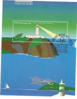 Portugal & Azores Lighthouse, Graciosa Island Ponta Barca 1996 (168) - Oblitérés