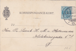 ADGANGSKORT POSTAL STATIONERY 1899 PC DENMARK. - Storia Postale