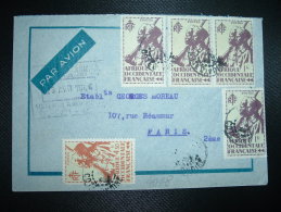 LETTRE TP AOF 4F50 + TP 1F X4 OBL.? AVRIL 46 COTE D'IVOIRE - Brieven En Documenten