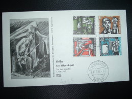 LETTRE TP HELFER DER MENSCH HEIT 30F+10 + 15F+7 +12F+6 + 6F+4 OBL.01 10 57 SAARBRUCKEN 2 - Storia Postale