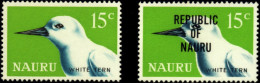 BIRDS-MARINE WEB FOOTED BIRDS-WHITE TERN-NORMAL WITH OVPT- NAURU -SCARCE-MNH-B3-532 - Albatros & Stormvogels