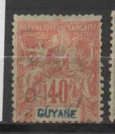 N° 39- Oblitéré  -  Colonies Type Groupe - Guyane - Altri & Non Classificati