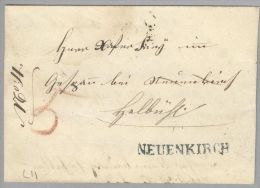 Heimat LU Neuenkirch 1856-??-11 Blau Langstempel Nach Helbuhe Steuerschein - Briefe U. Dokumente