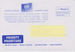 United Nations Envelope Vienna Postage Paid - Storia Postale