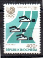 INDONESIE  N° 1152   * *  Jo 1988  Natation - Schwimmen