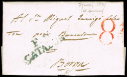 GERONA PREF. - LA JUNQUERA - 1834 CARTA FECHADA EN LA JUNQUERA Y CIRC. A BERGA - ...-1850 Prephilately