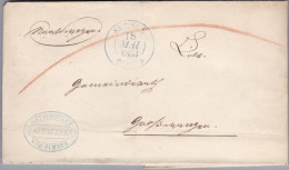 Heimat LU SURSEE 1853-05-18 Blau Auf Amtsbrief Hülle - Cartas & Documentos