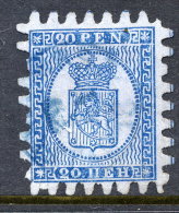 FINLAND 1866 20 P. Roulette Type II, Used, Some Perforation Faults At Left.  Michel 8 Bx - Usati