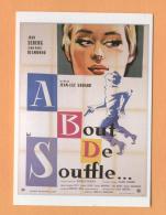 AC09c A Bout De Souffle Seberg Belmondo 1960 Jean-Luc Godard Affiche Film. News Prod.56937.Format Mais Pas Carte Postale - Affiches Sur Carte