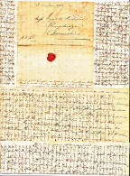 LETTRE DE 1826 DECEMBRE - CACHET ROUGE "PAID1827"- ECRITE DANS PLUSIEURS DIRECTIONS !!!- EN L'ETAT- RRR - ...-1840 Vorläufer