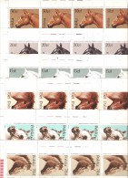 POLOGNE  6 FEUILLES  COMPLETE SERIE  N° YVERT  2997/3002  CHEVAUX DE RACE NEUF ** MNH DE 1989 - Feuilles Complètes