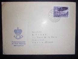 Liechtenstein Lettre De Vaduz 1965 Pour Paris - Covers & Documents