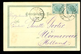 POSTHISTORIE * HANDGESCHREVEN BRIEFKAART  Uit 1901 Gelopen Van BAD Teplitz-Schönau Naar WORMERVEER (10.120g) - ...-1918 Préphilatélie