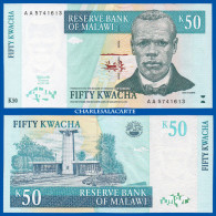 1997 MALAWI  50 KWACHA  FISHERMAN  INDEPENDENCE ARCH KRAUSE 39 UNC. CONDITION - Malawi