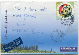 NOUVELLE-CALEDONIE LETTRE PAR AVION DEPART CANALA 24-7-1998 POUR LA FRANCE - Storia Postale