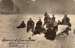 SOUVENIR DE GERMERSHEIM HIVER 1928 1929 LE RHIN GELEE CARTE PHOTO - Germersheim