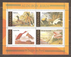 Tanzania 1986 Birth Centenary Of J.J. Audubon Miniature Sheet. Unmounted Mint - Marine Web-footed Birds