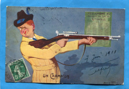 CONCOURS De Tir-juin 1911-GRENOBLE-a Voyagé En 1911-édition Petit Dauphinois - Shooting (Weapons)