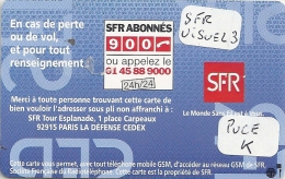 CARTE GSM ..VISUEL N° 3 .. PUCE K .. - Otros & Sin Clasificación