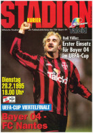 Programme Football Bayer Leverkusen C FC Nantes 1995 1996 UEFA Cup - Boeken
