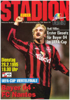 Programme Football Bayer Leverkusen C FC Nantes 1995 1996 UEFA Cup - Libros