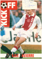 Programme Football 1992 1993 Ajax Amsterdam C AJA Auxerre UEFA Cup Avec Ecrite Sur Le Couverture Les Details Des Match - Livres