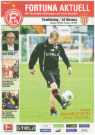 Programme Football 2013 2014 Fortuna Dusseldorf Deutschland C AS Monaco FC Match Amical - Libros