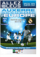 Programme Football Auxerre C Real Madrid Champions League - Libros