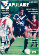 Programme Football 1997 1998 Girondins De Bordeaux C AS Monaco Plie - Books