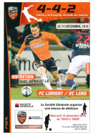 Programme Football 2010 2011 Lorient C RCL Lens - Libros