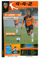 Programme Football 2010 2011 Lorient C PSG Paris Saint Germain - Libros