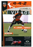 Programme Football 2010 2011 Lorient C Monaco - Boeken
