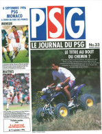 Programme Football 1996 1997 PSG Paris Saint Germain C AS Monaco - Boeken