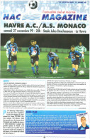 Programme Football 1999 2000 Le Havre C AS Monaco - Boeken