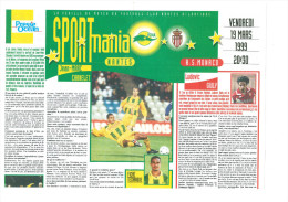 Programme Football 1998 1999 Nantes C Monaco - Libros