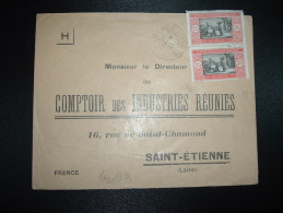 LETTRE Pour La FRANCE TP AOF SENEGAL 25 X2 OBL.25 FEVR 35 KAOLACK SENEGAL - Covers & Documents