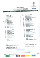 Feuille De Match Football PSV Eindhoven C Girondins De Bordeaux 2005 2006 Champions League - Boeken