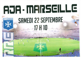 Affiche Football AJA Auxerre C OM Marseille 22 Septembre Format A2 Plie - Books