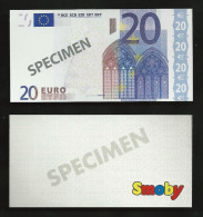 Spielgeld "SMOBY" Testnote, 20 EURO, Training, Education, Play Money, 80 X 40 Mm, RRR, UNC, Billet Scolaire - Other & Unclassified